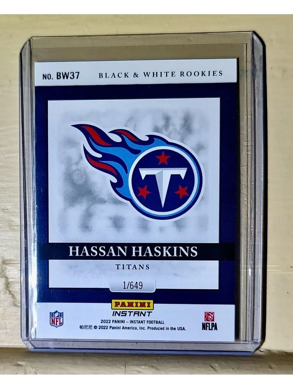 Hassan Haskins 2022 Panini NFL Black & White Rookies #37 Football Card 1 of 649